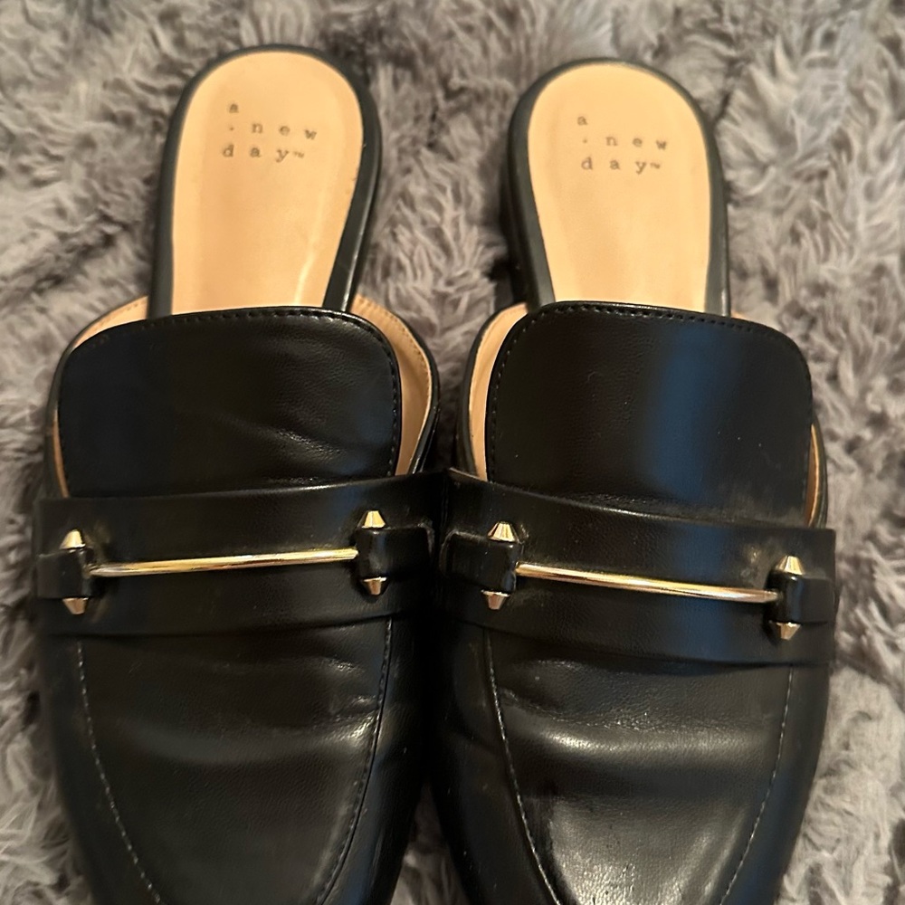 A New Day Black Slip-On Loafers